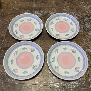 International China Tableworks England Capri 9123 Floral Stoneware  Salad Plates